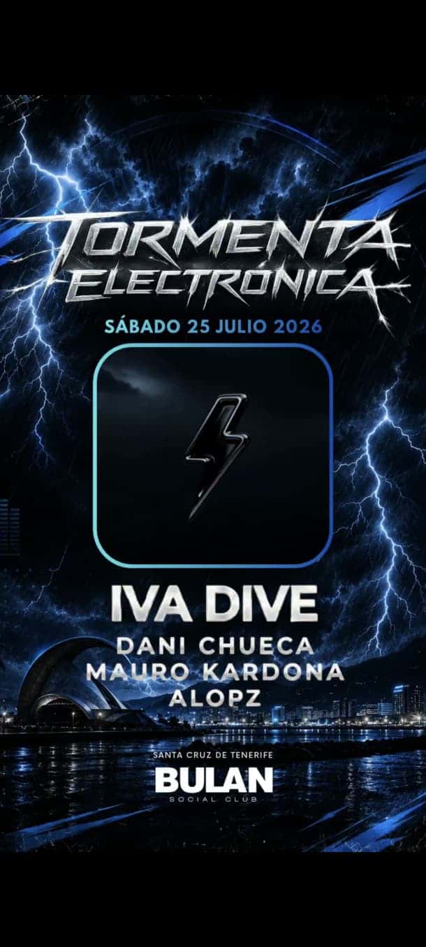 Flyer of TORMENTA ELECTRÓNICA – SÁBADO 25 DE JULIO 2026