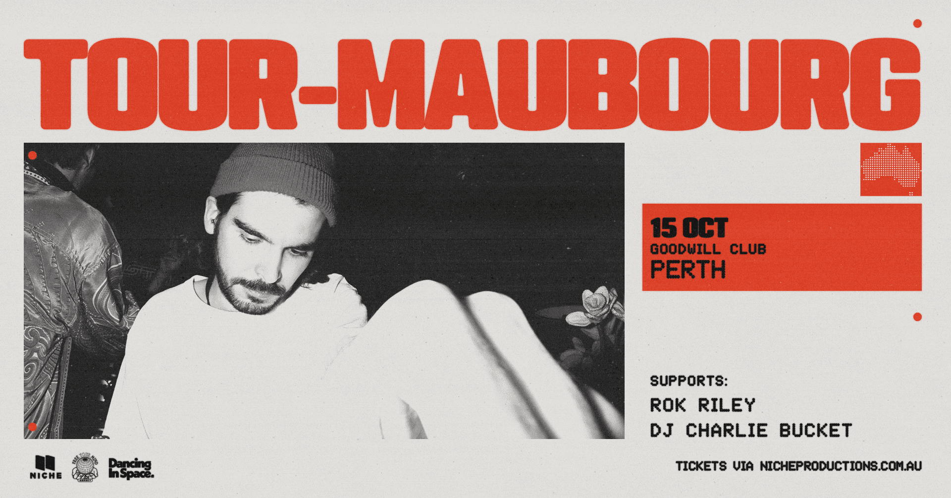 Flyer of Tour-Maubourg. Australian Tour 2026