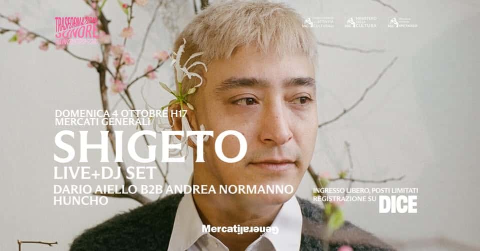 Flyer of Trasformazioni Sonore presenta Shigeto Live