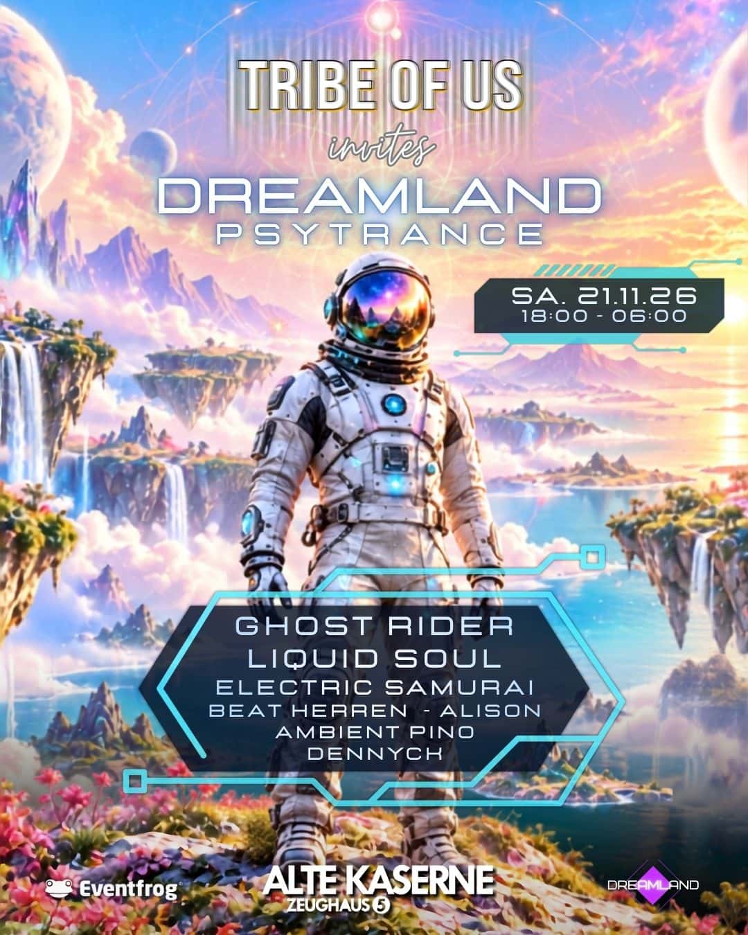 Flyer de Tribe Of Us invites Dreamland