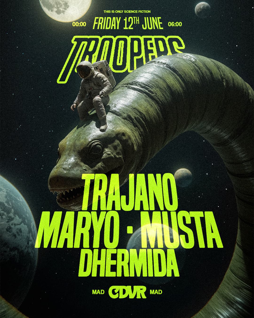 Cartel 1 de Troopers with TRAJANO