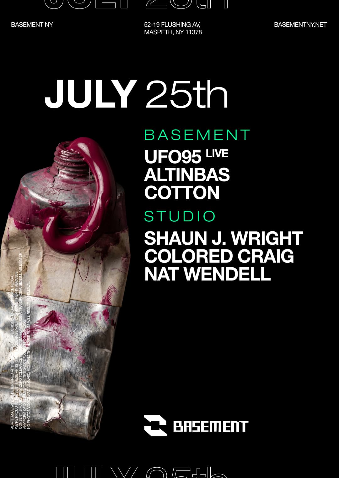UFO95 live / Altinbas / cotton / Shaun J. Wright / Colored Craig / Nat Wendell