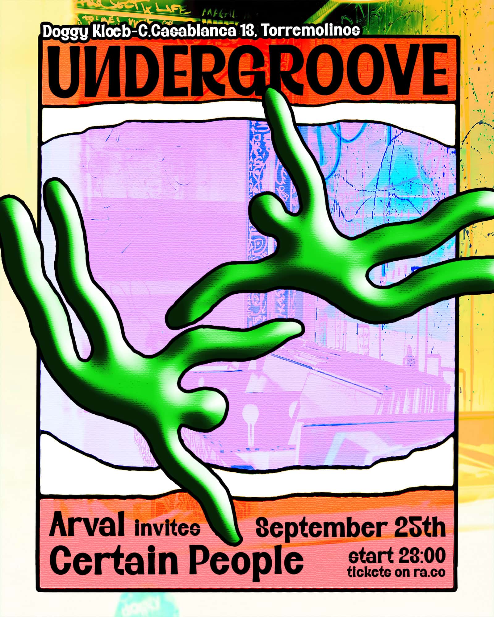 Flyer of Undergroove: Arval invites Certain People