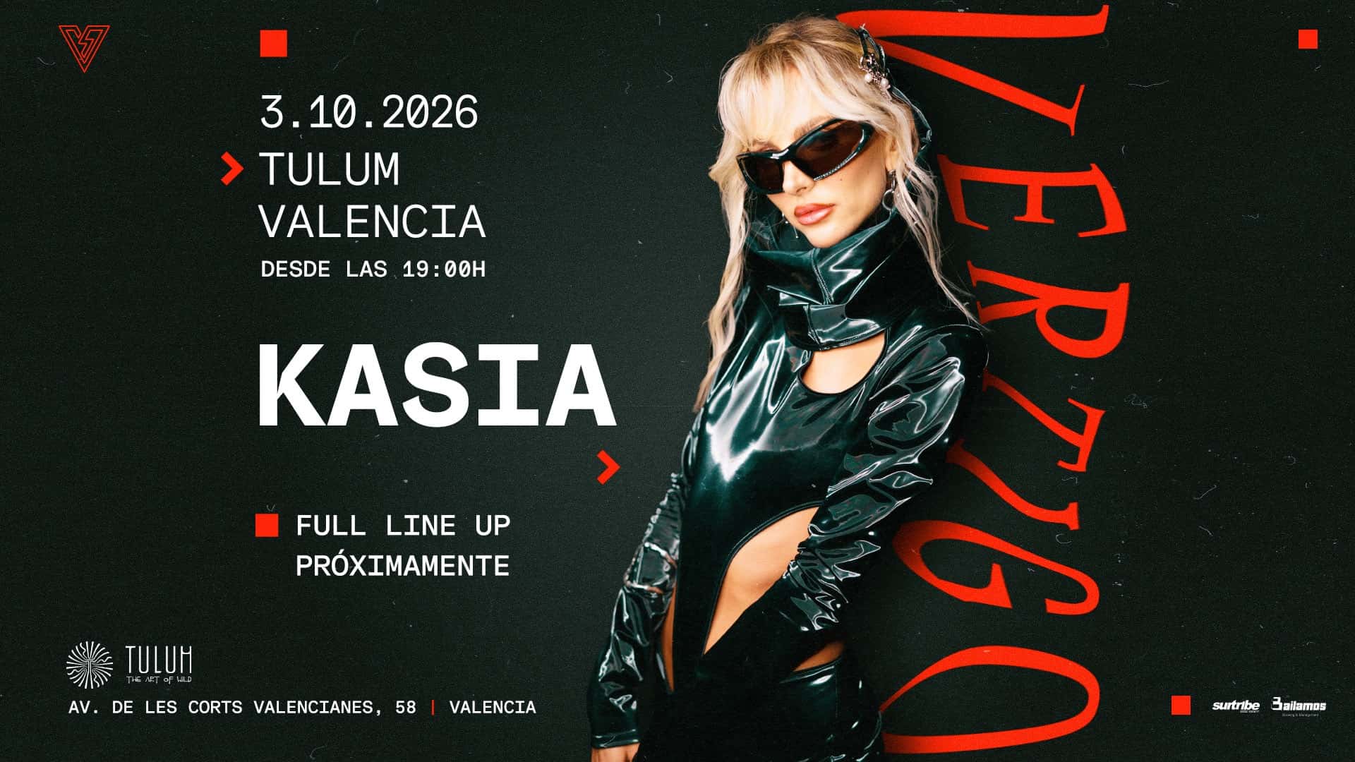 Flyer de VÉRTIGO W/ KASIA