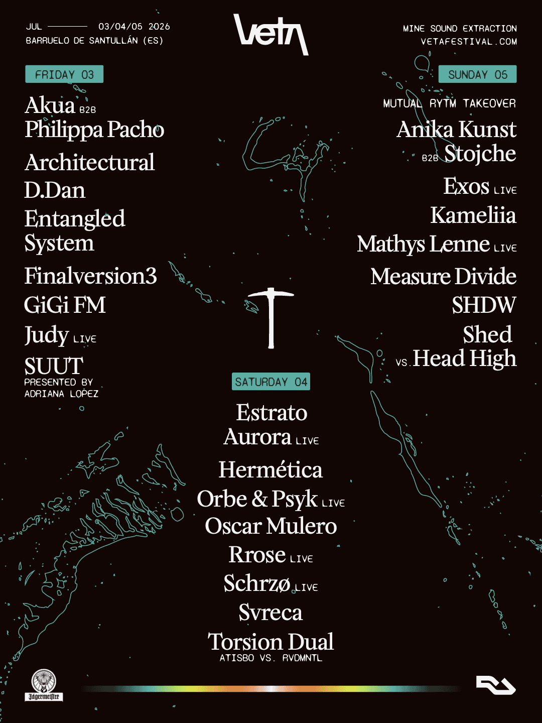 Flyer de Veta Festival 2026 - Domingo