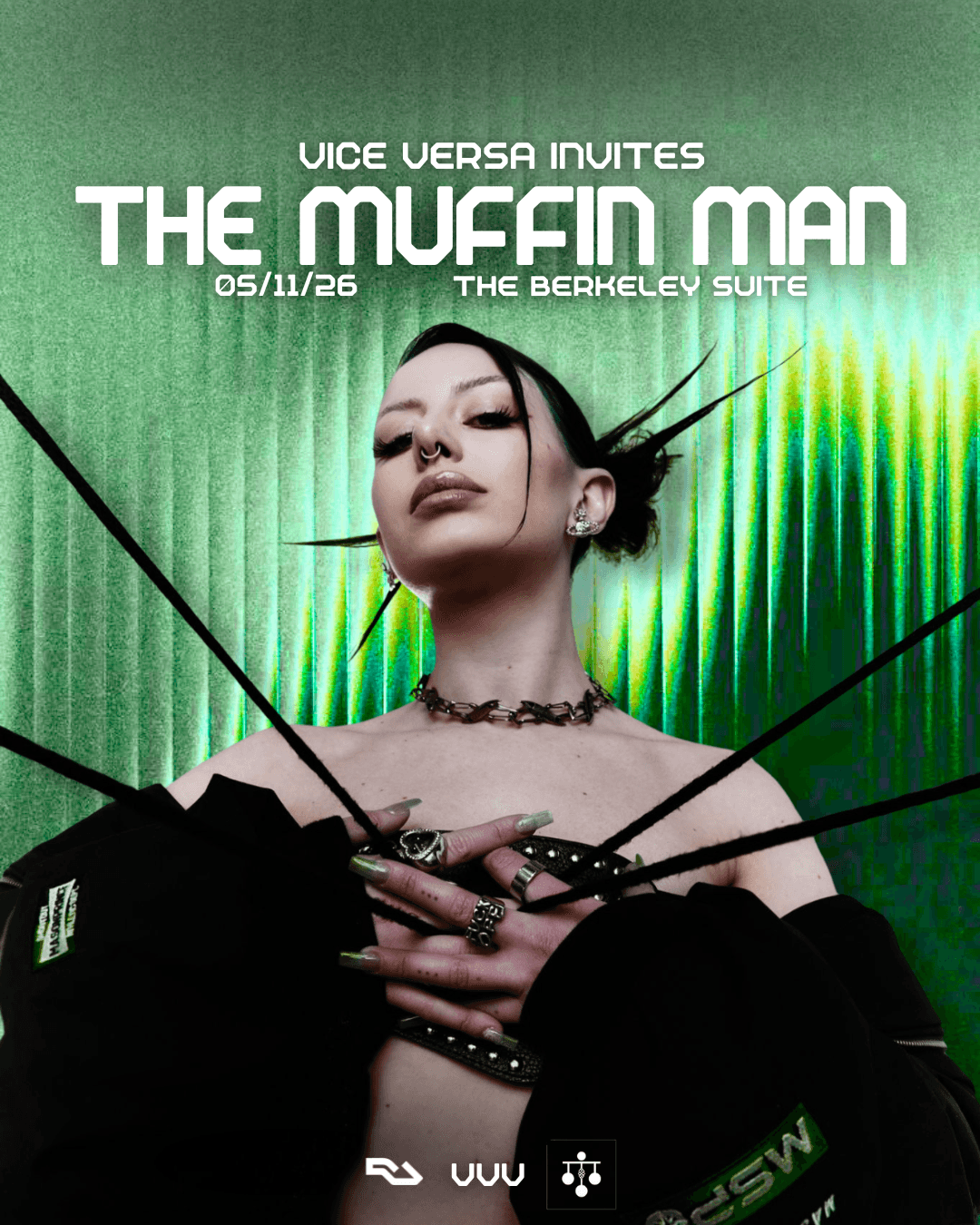 Flyer of VICE VERSA Invites The Muffin Man