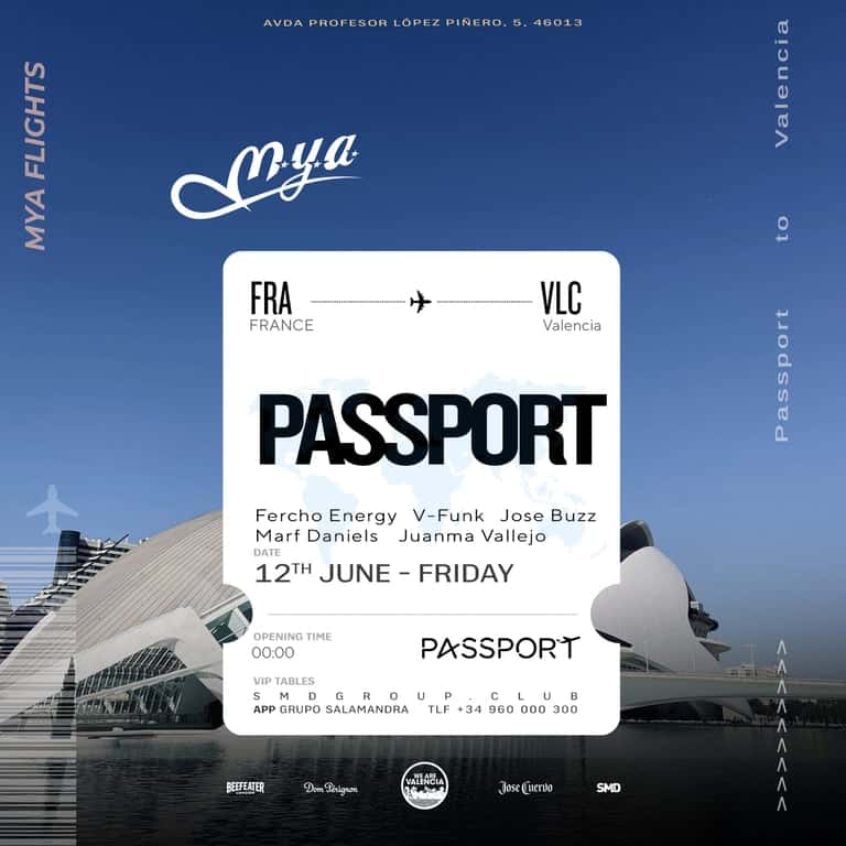 Cartel de VIERNES 12 MYA: Passport