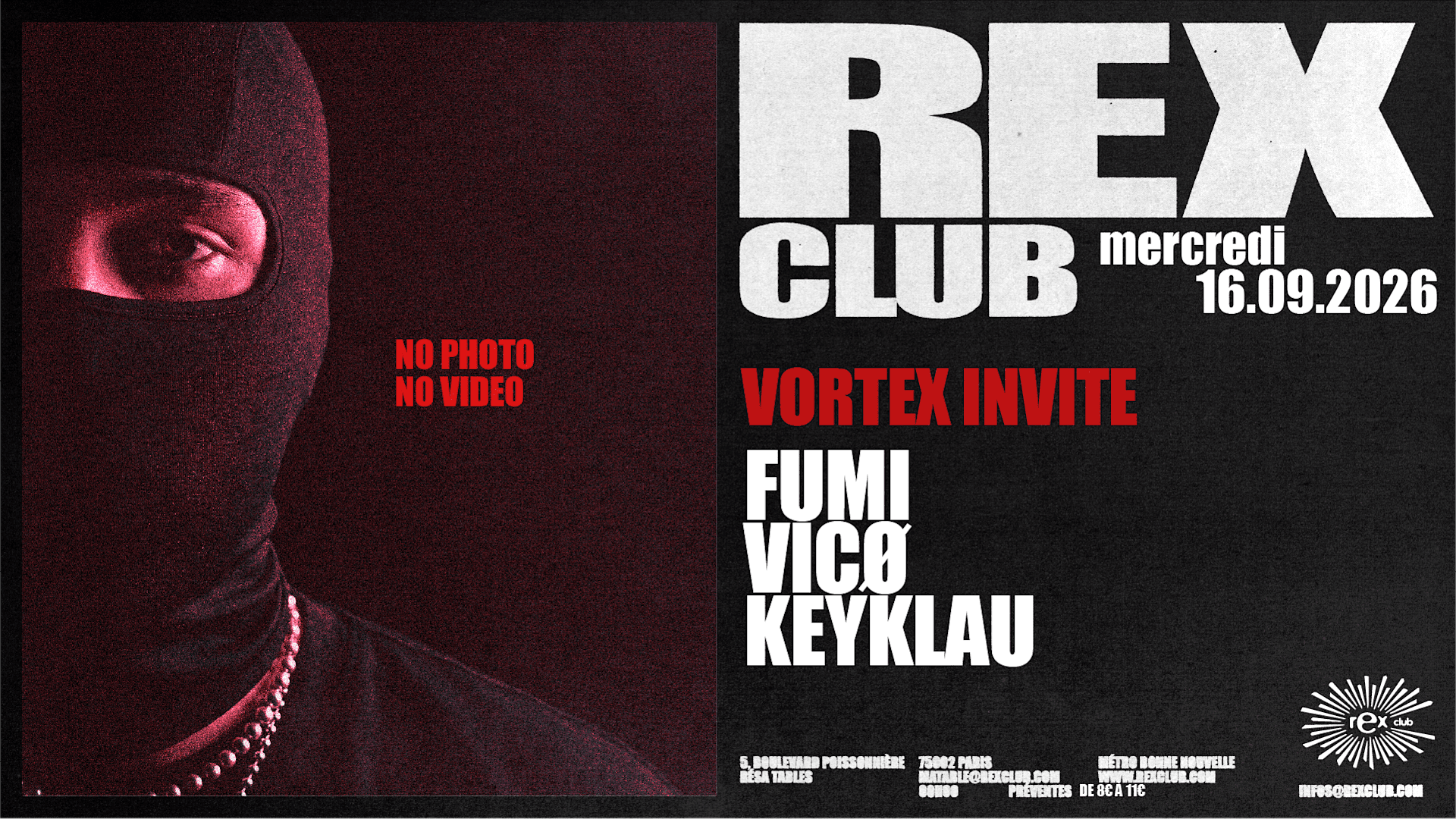 Vortex Invite: Fumi, Vicø, Keyklau