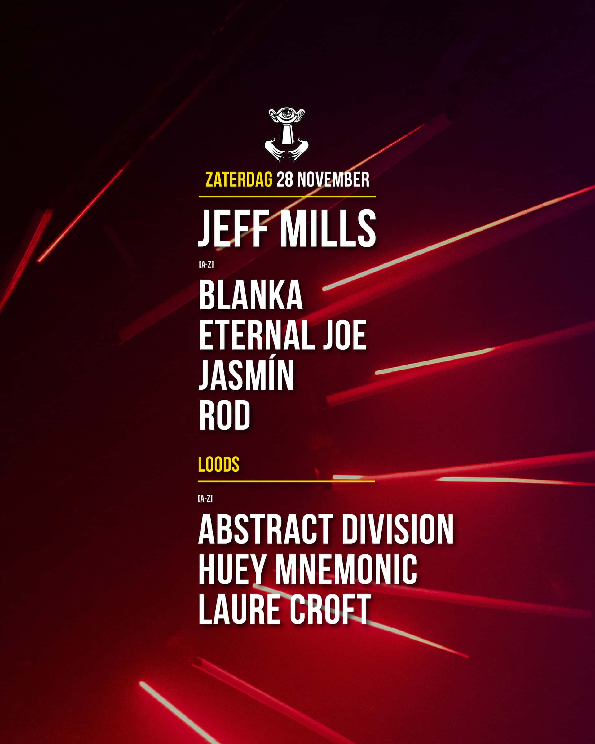 Flyer de Thuishaven w/ Jeff Mills / ROD / BLANKA & more