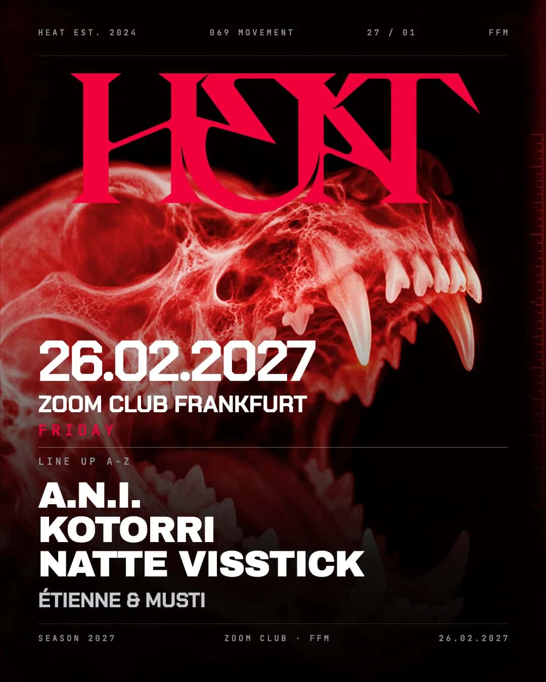 Flyer de We Are Together: Heat w/ Natte Visstick, A.N.I & Kotorri