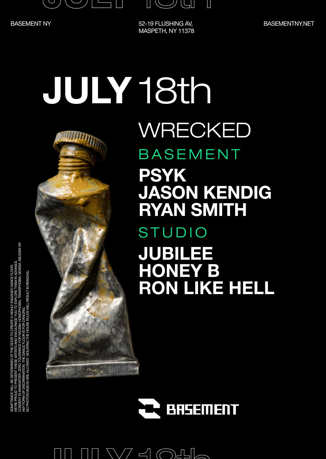 WRECKED: Psyk / Jason Kendig / Jubilee / HONEY B / Ron Like Hell / Ryan Smith