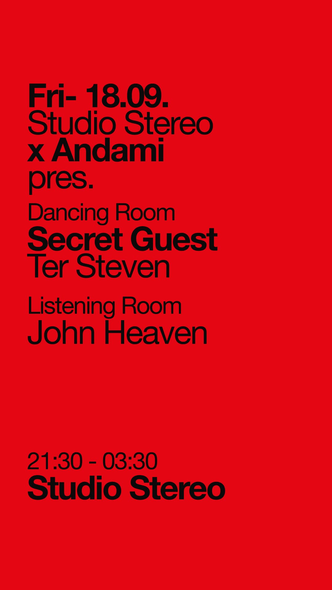 Studio Stereo x Andami pres. Secret Guest