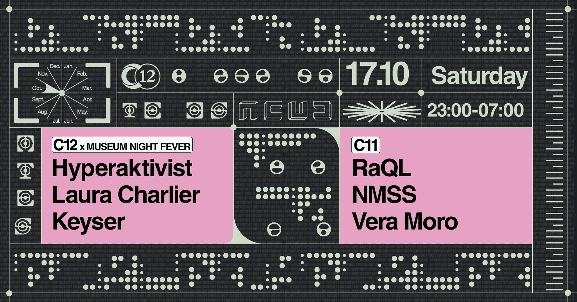 Flyer de C12 x Museum Night Fever w/ Hyperaktivist, Keyser, NMSS, Vera Moro and more