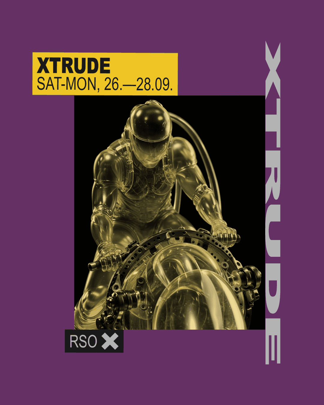 Cartel de XTRUDE w/ Matrixxman, Anabel Arroyo, Francois X, AgainstMe live, Jensen Interceptor