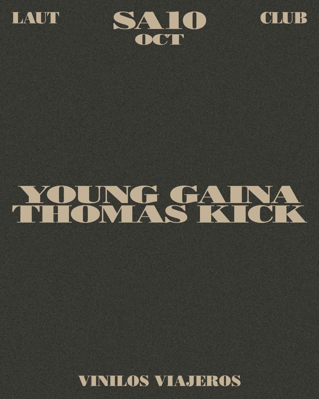 Flyer of Young Gaina + Thomas Kick