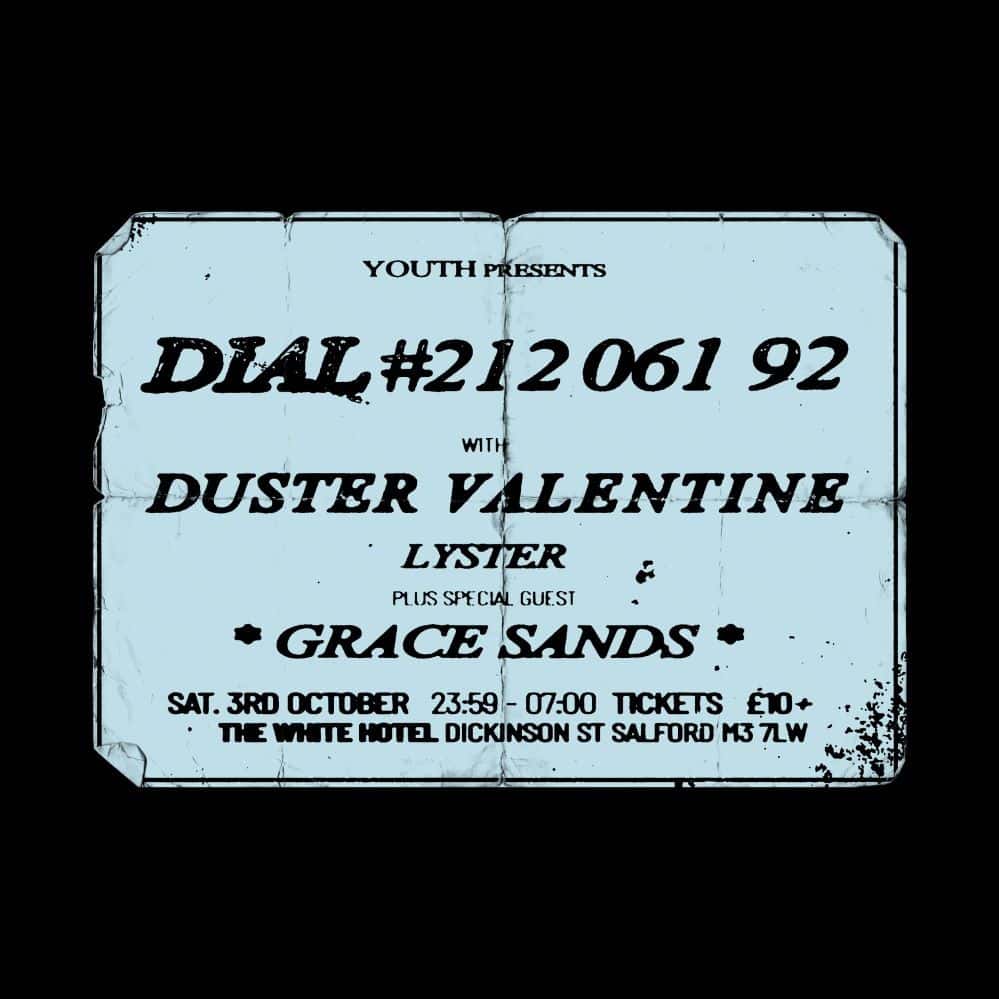 Flyer of YOUTH: Duster Valentine / Grace Sands / Lyster