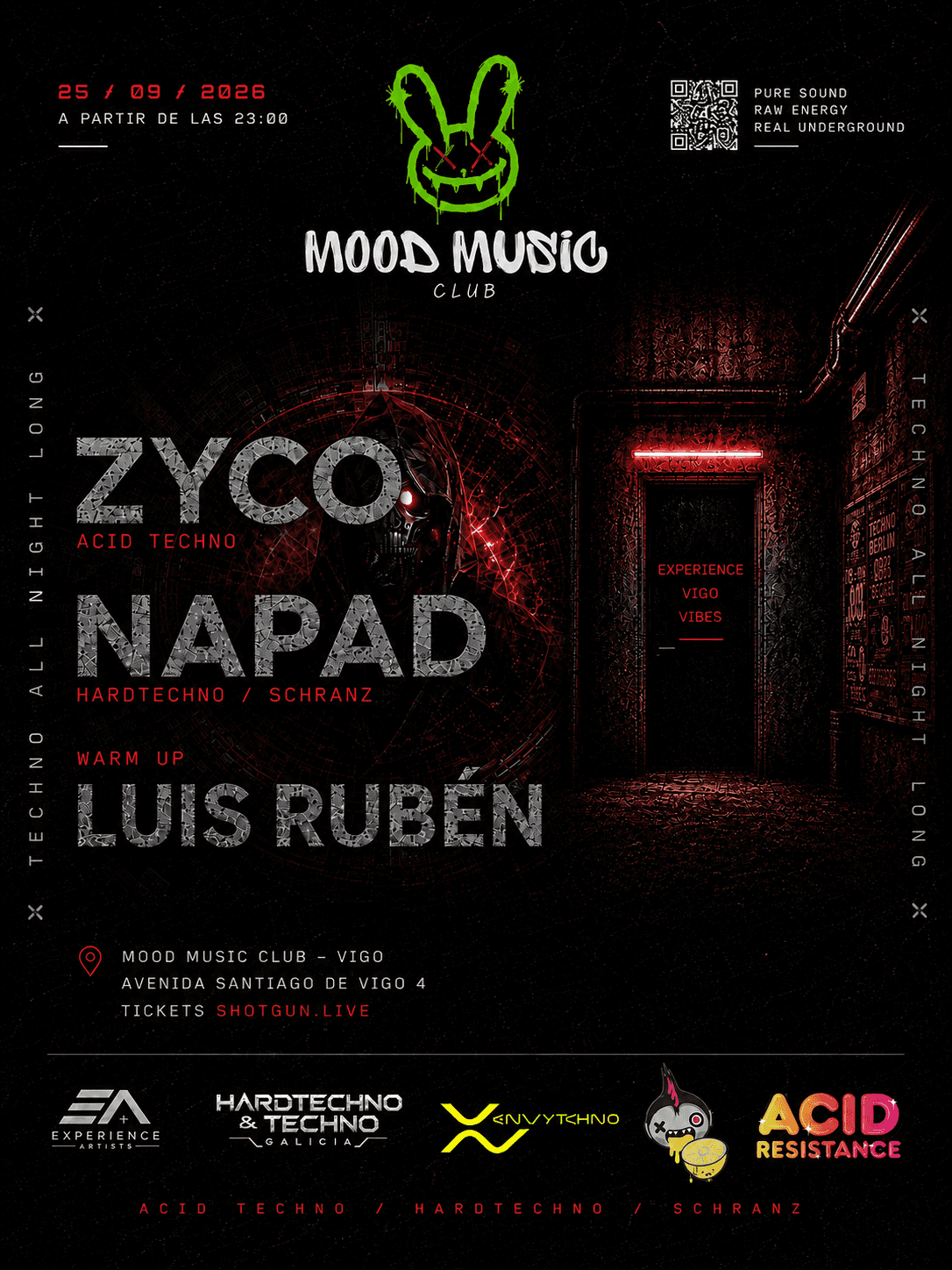 Flyer de ZYCO & NAPAD · ACID TECHNO / HARDTECHNO / SCHRANZ