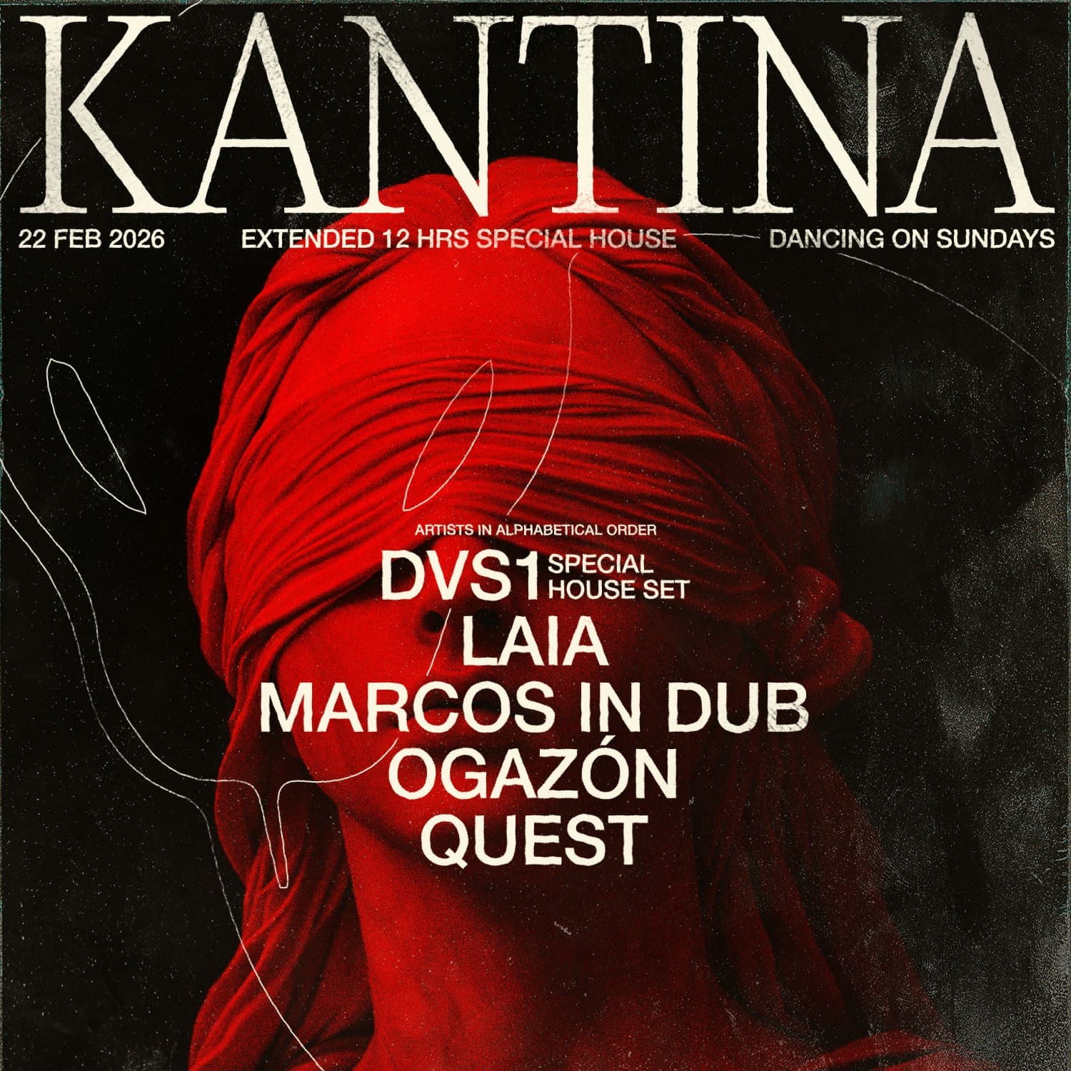 Cartel de Laster Club presents KANTINA - Special House Edition - 12H UNDER THE RED LIGHT