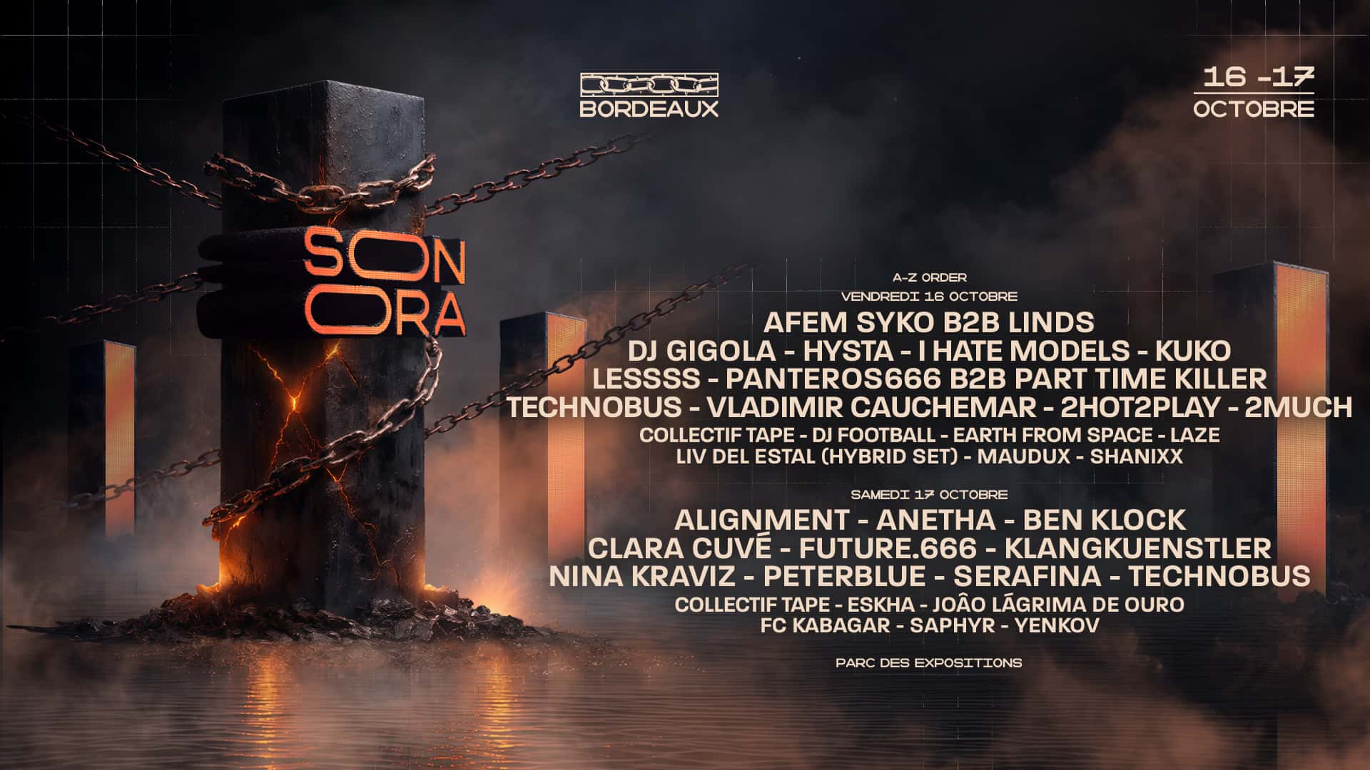 Flyer of Sonora Bordeaux Anniversary 2026 - Sábado 17