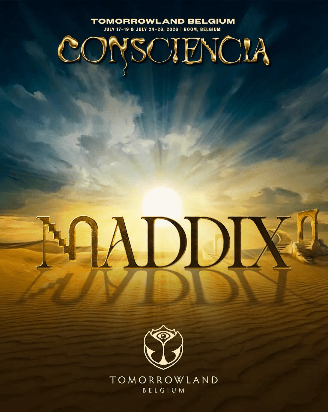 Cartel de Tomorrowland Bélgica 2026 - Sábado 25