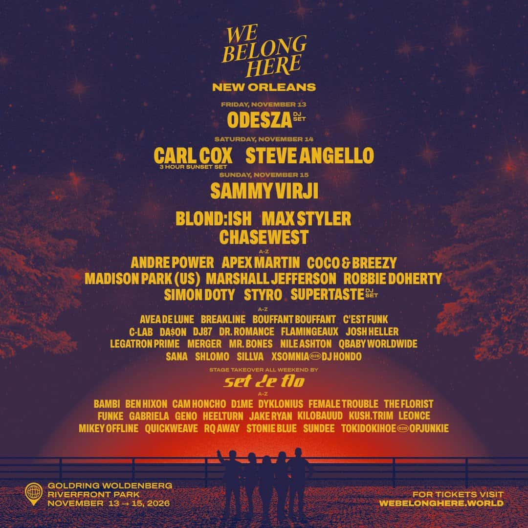 Flyer of We Belong Here New Orleans 2026 - Sábado 14