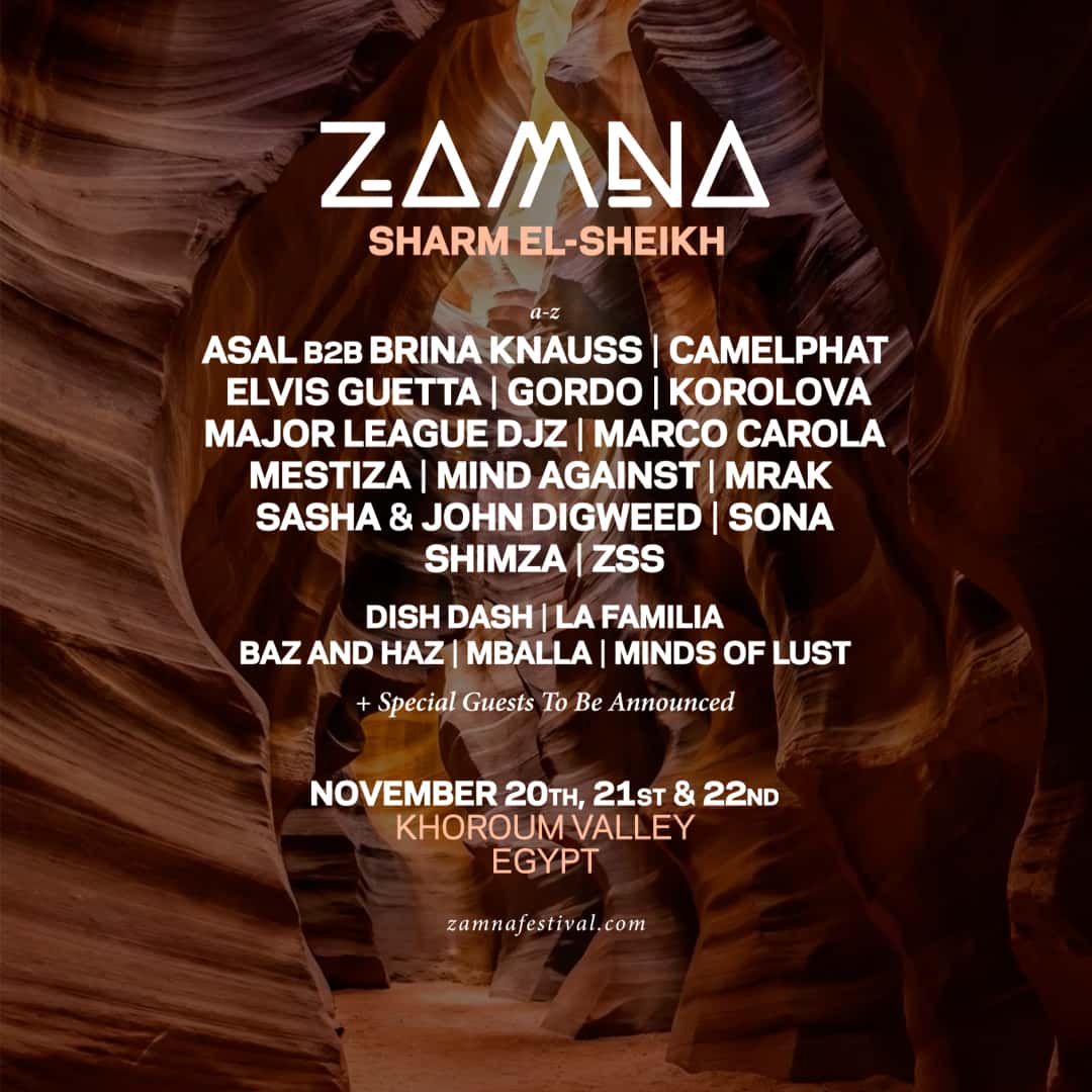 Flyer de Zamna Sharm El-Sheikh 2026 - Sábado 21