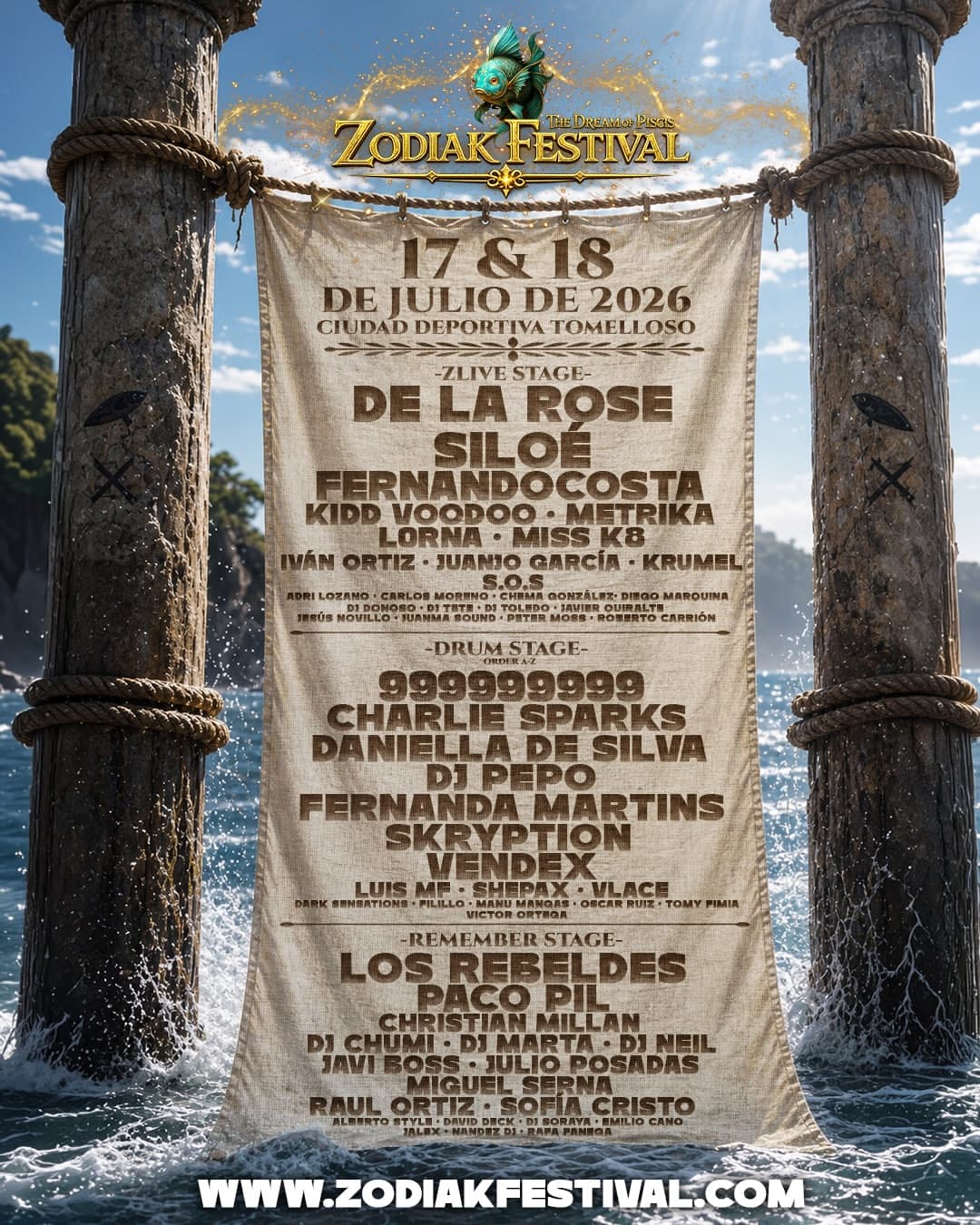 Zodiak Festival 2026 The Dream of Piscis - Viernes 17