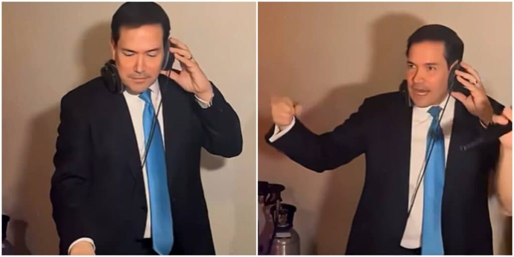 Marco Rubio viral: pinchando a John Summit en una boda