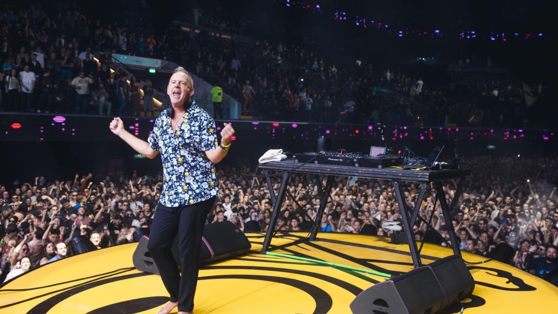Fatboy Slim estrena su épico set del Movistar Arena