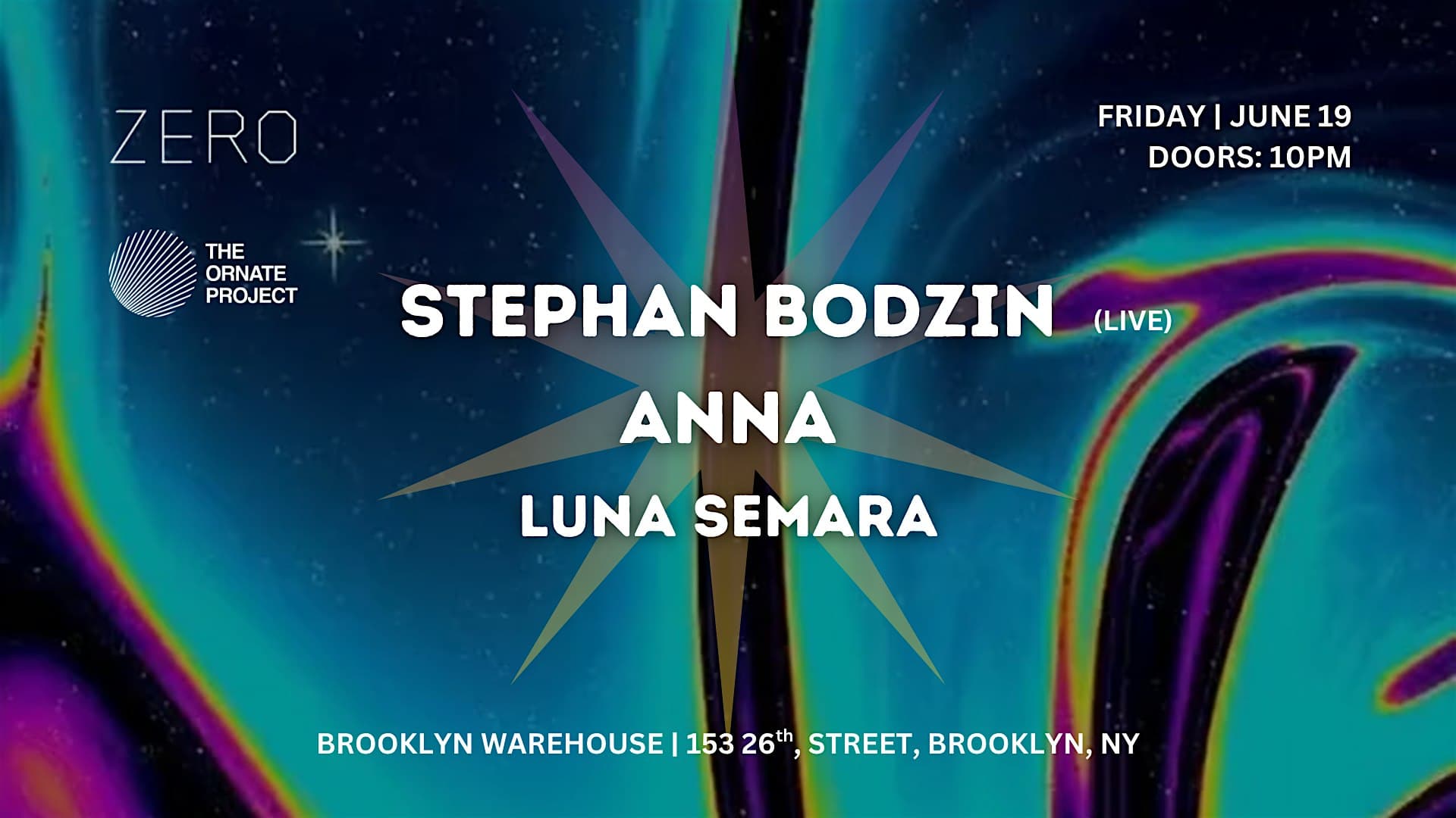 Stephan Bodzin, ANNA y Luna Semara lideran ZERO en Brooklyn