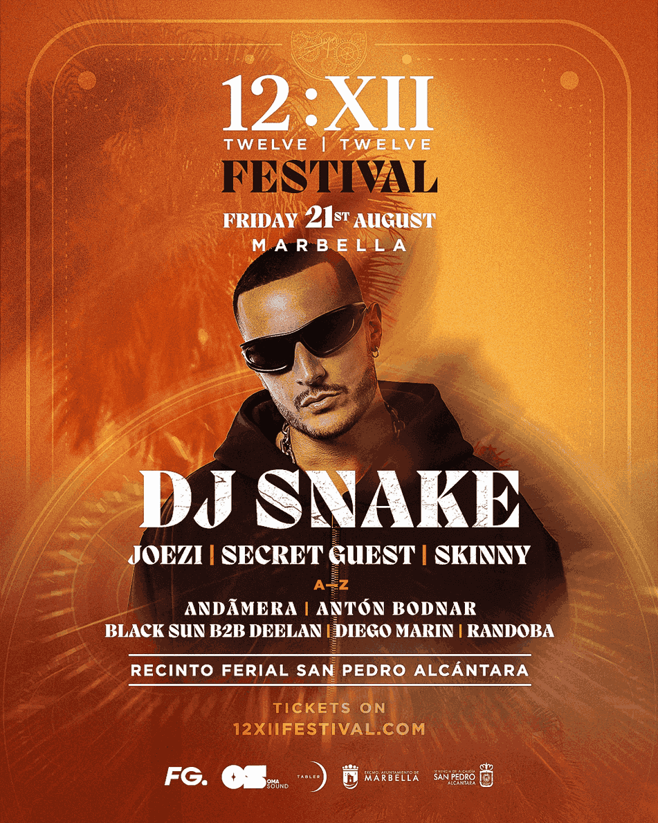 DJ Snake encabezará la primera edición del festival 12:XII en Marbella