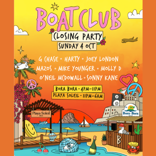Flyer de Boat Club Closing Party